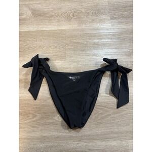 NEW BEACH RIOT 'Philippa'‎ Side Tie Ribbed Bikini Bottoms Size XL Black $98